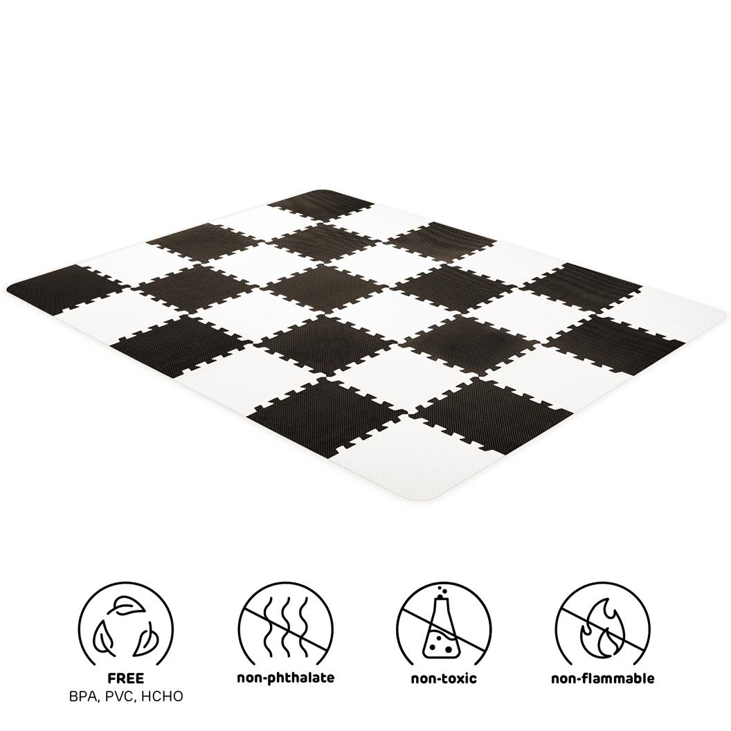 Kinderkraft Mata piankowa puzzle LUNO czarny
