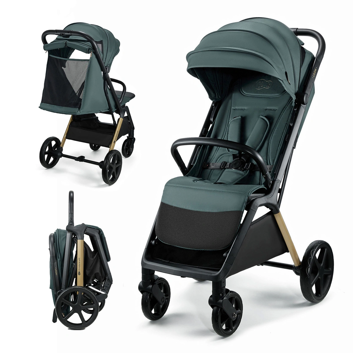 Kinderkraft wózek spacerowy LOOM zielony