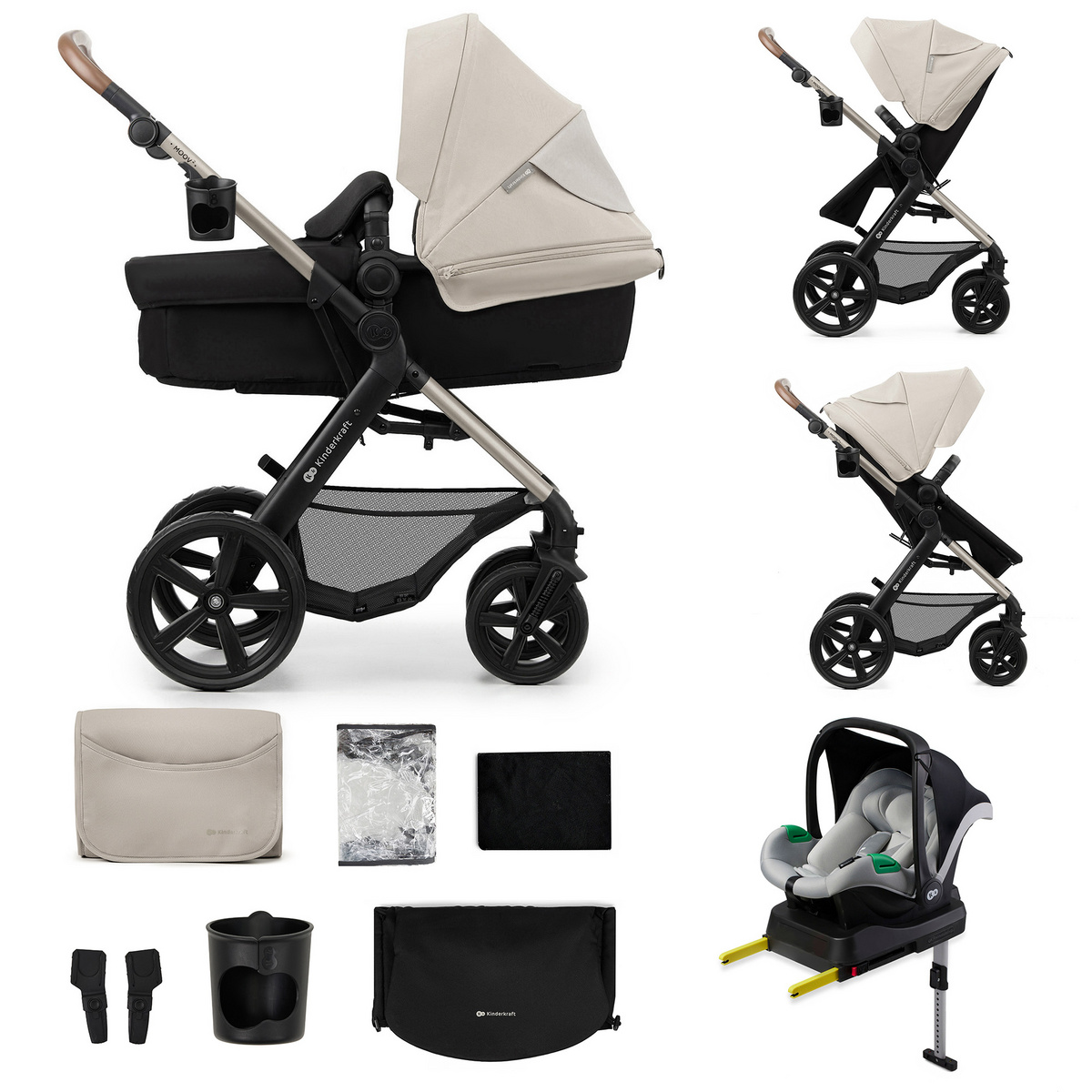 Kinderkraft Wózek dziecięcy 4w1 MOOV2 szary