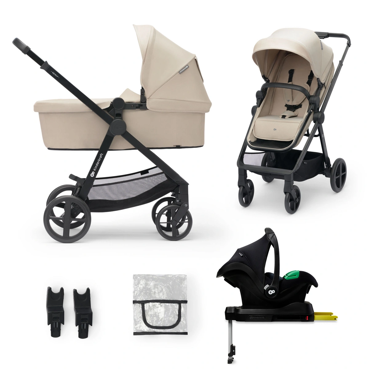 Kinderkraft Wózek dziecięcy  4w1 NEWLY beżowy